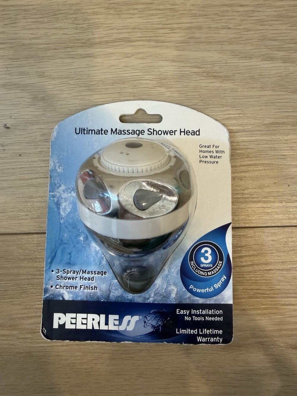Peerless Shower Head 76355 Ultimate Massage 3 Sprays New Sealed